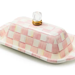Fall Entertaining|Serveware|MacKenzie-Childs Rosy Check Butter Box