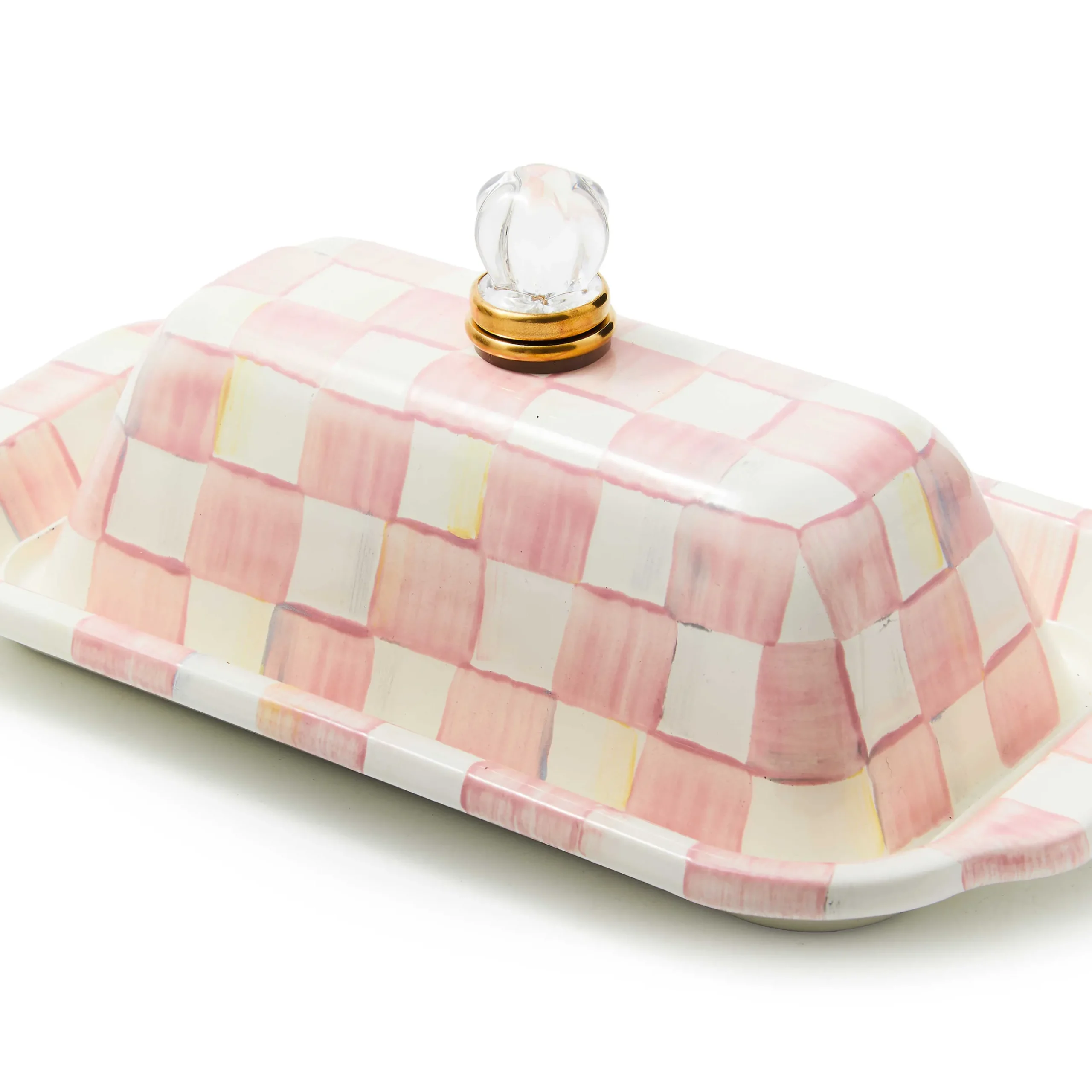 Fall Entertaining|Serveware|MacKenzie-Childs Rosy Check Butter Box