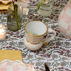 The Coffee Shop|Fall Entertaining|MacKenzie-Childs Rosy Check Ceramic Mug
