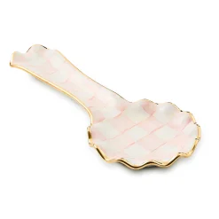 Kitchen Utensils & Tools|MacKenzie-Childs Rosy Check Ceramic Spoon Rest