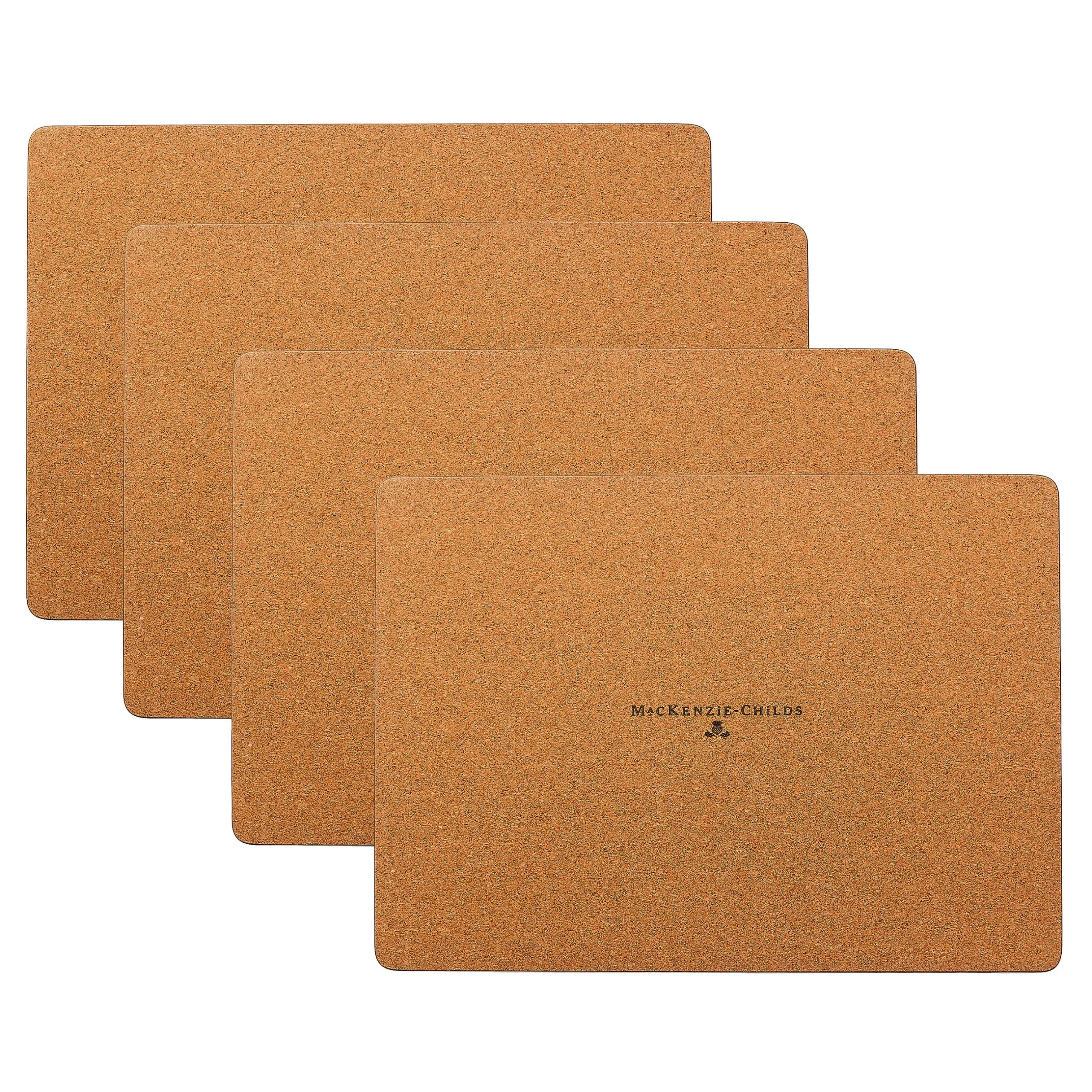 Fall Entertaining|Kitchen & Table Linens|MacKenzie-Childs Rosy Check Cork Back Placemats, Set of 4