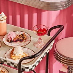 Easter|Spring|MacKenzie-Childs Rosy Check Coupe Glass