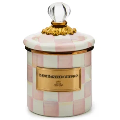 Room Accents|Kitchen Storage & Organization|MacKenzie-Childs Rosy Check Demi Canister