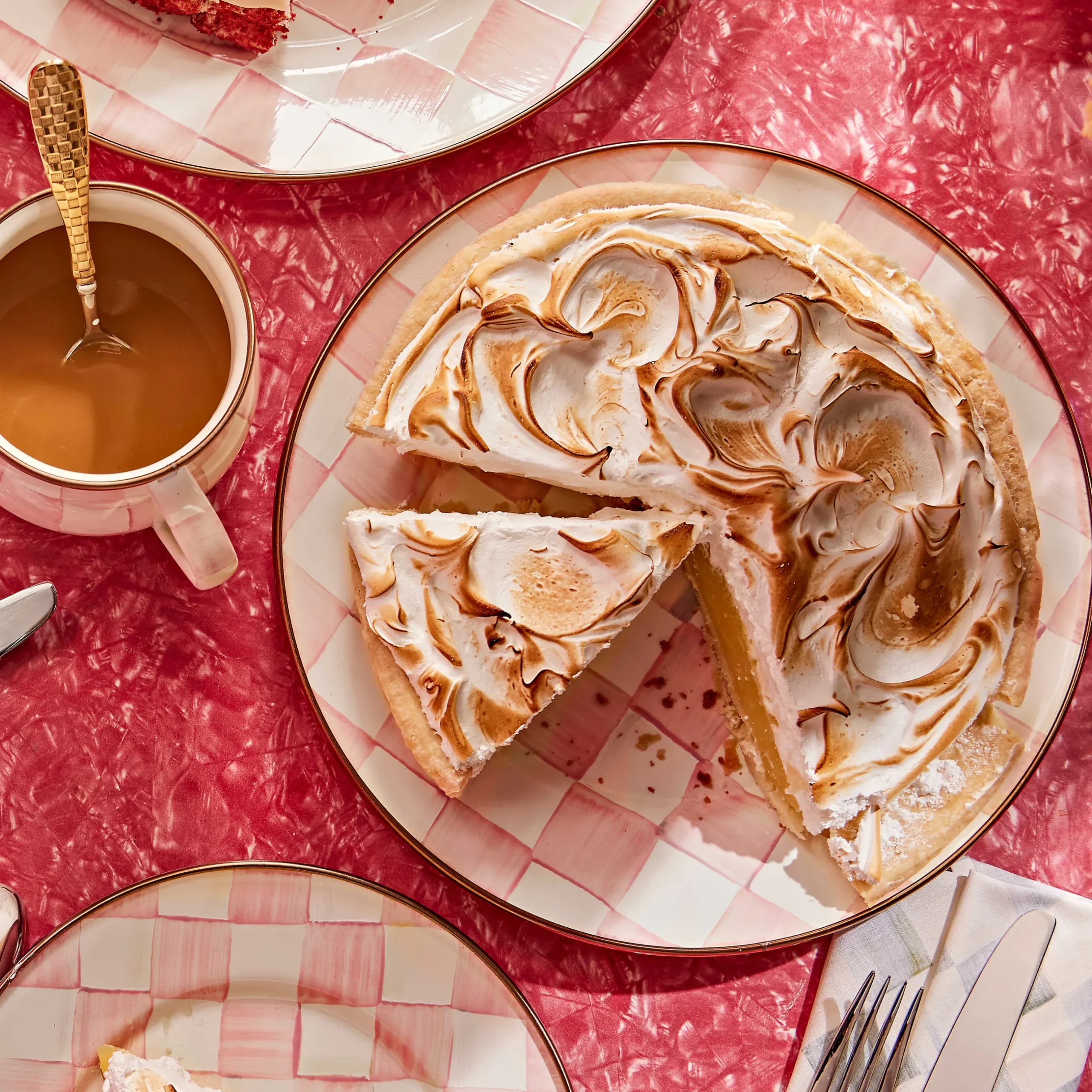 Easter|Spring|MacKenzie-Childs Rosy Check Dinner Plate