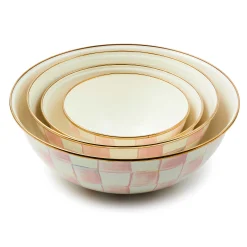 Fall Entertaining|Serveware|MacKenzie-Childs Rosy Check Extra Large Everyday Bowl