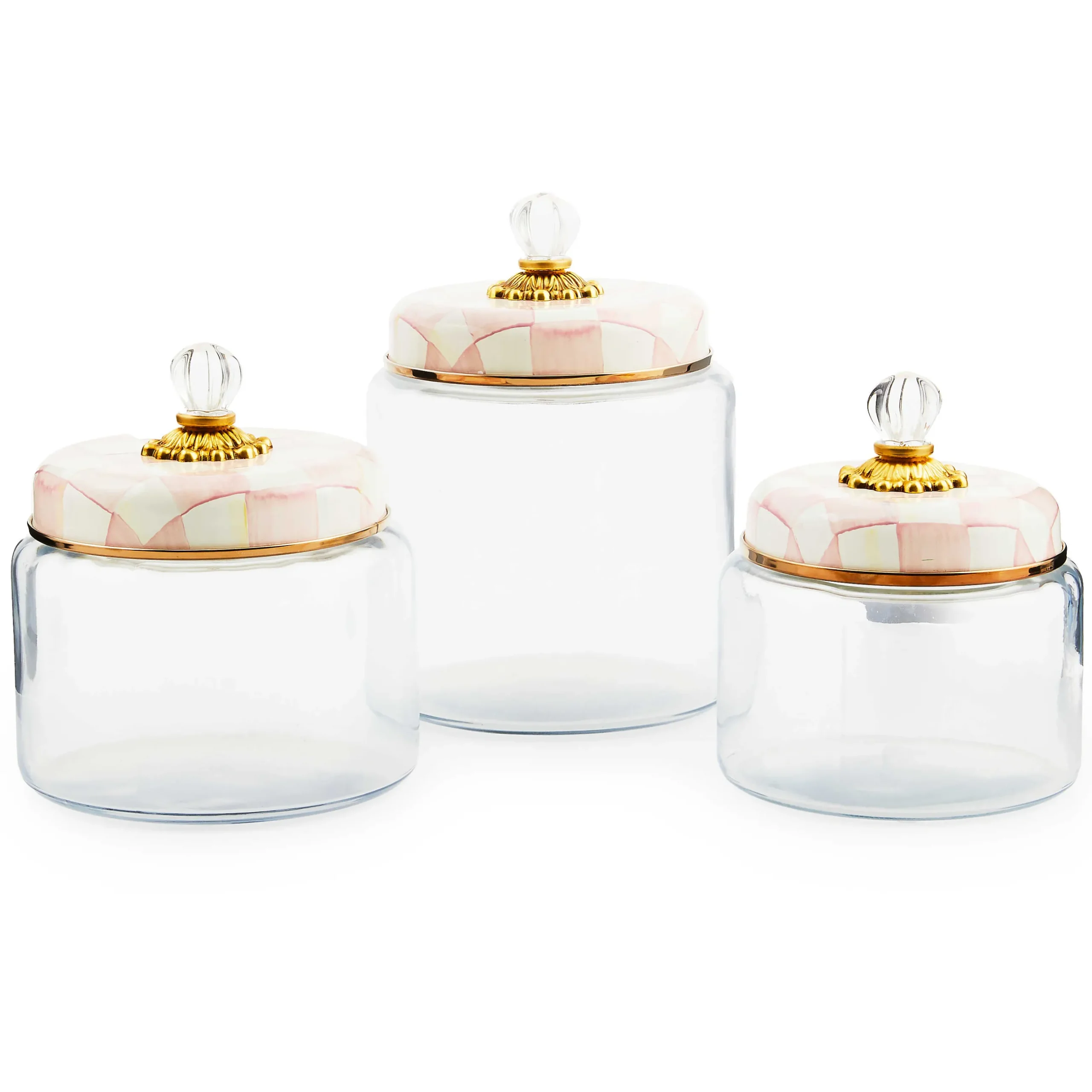 Kitchen Storage & Organization|MacKenzie-Childs Rosy Check Kitchen Canister, Medium