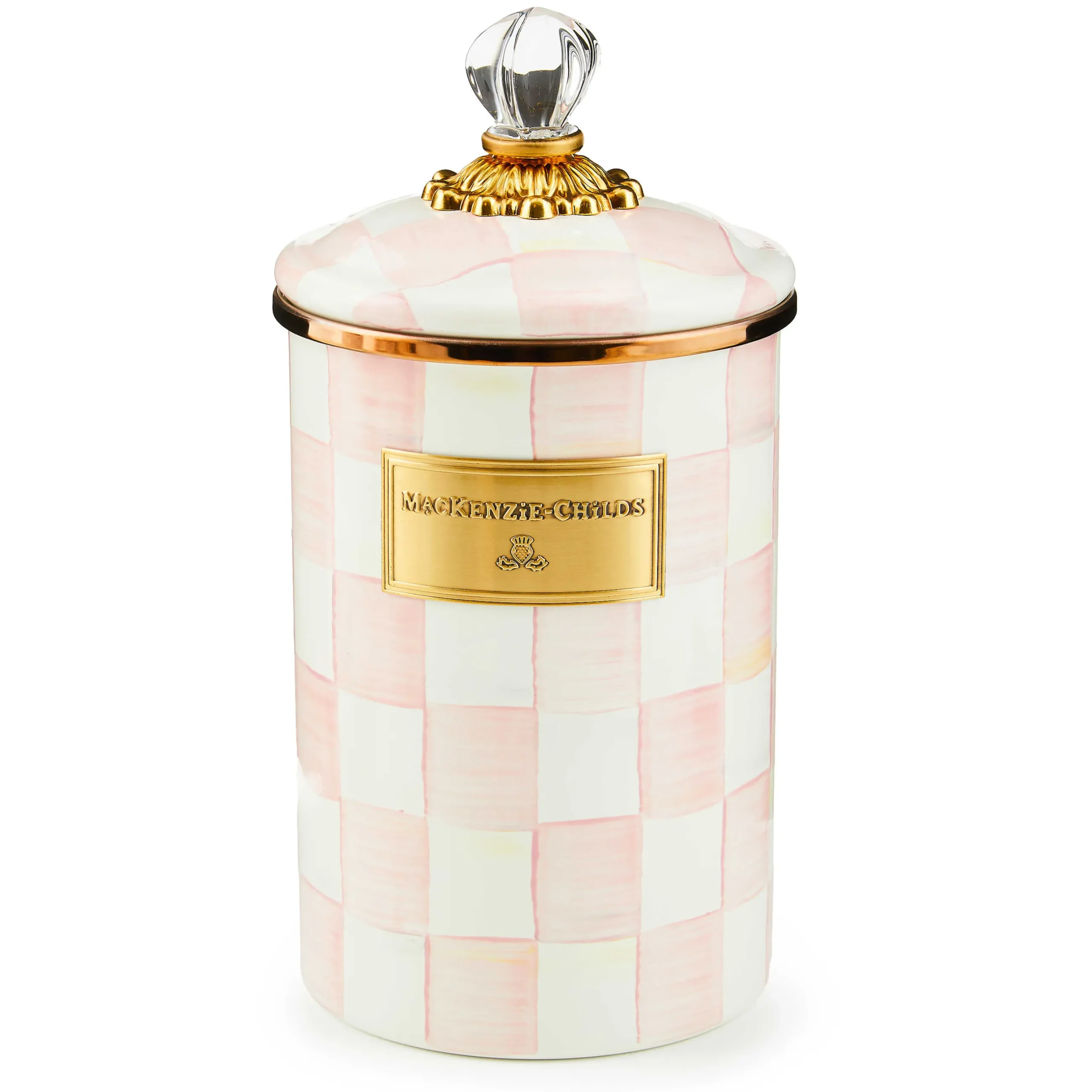 Spring|Room Accents|MacKenzie-Childs Rosy Check Large Canister