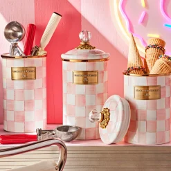 Spring|Room Accents|MacKenzie-Childs Rosy Check Large Canister