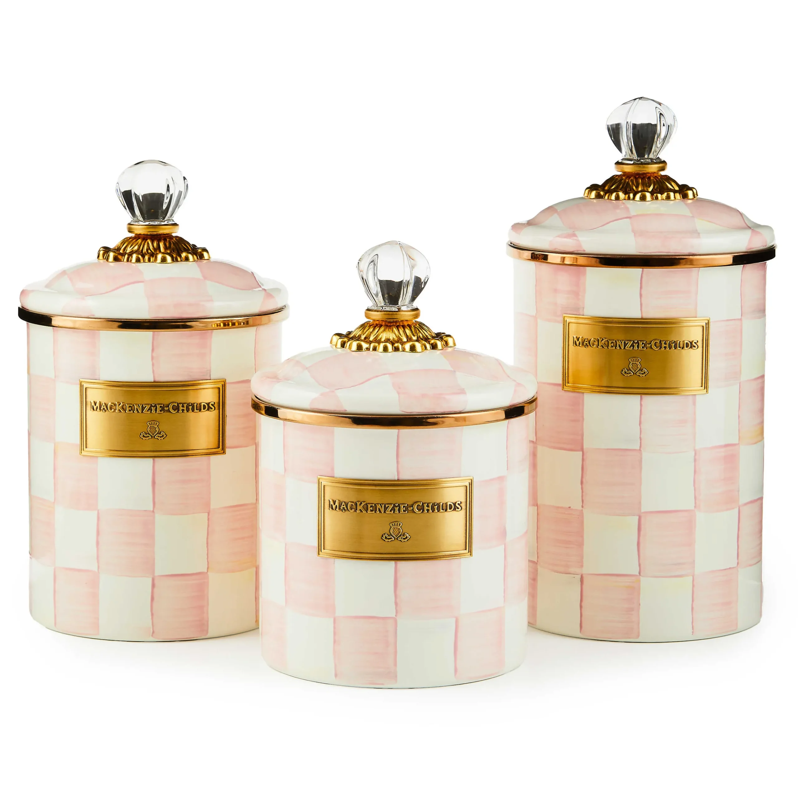Spring|Room Accents|MacKenzie-Childs Rosy Check Large Canister