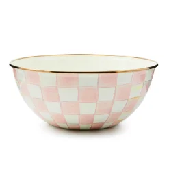 Fall Entertaining|Serveware|MacKenzie-Childs Rosy Check Large Everyday Bowl