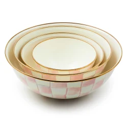 Fall Entertaining|Serveware|MacKenzie-Childs Rosy Check Large Everyday Bowl