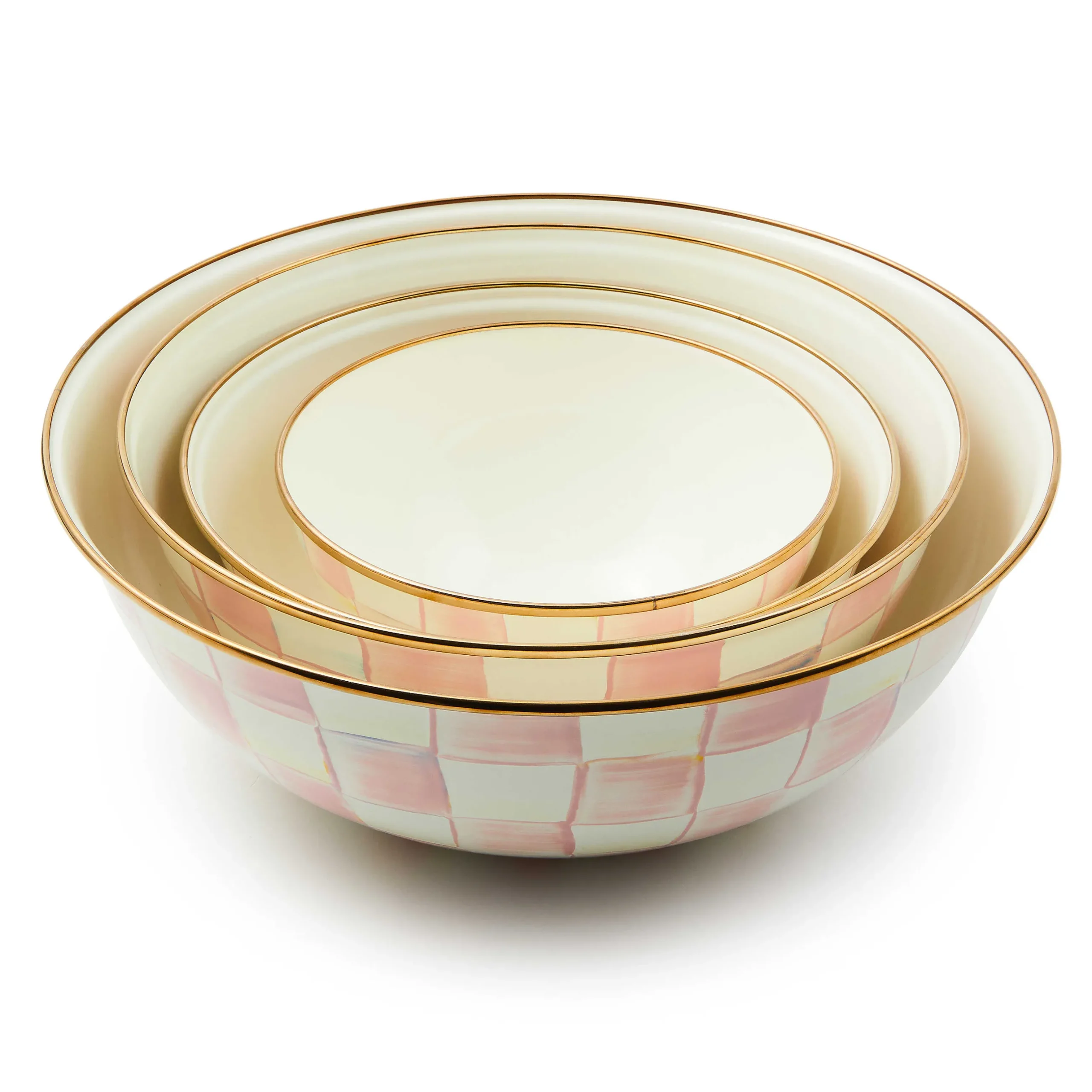 Fall Entertaining|Serveware|MacKenzie-Childs Rosy Check Large Everyday Bowl