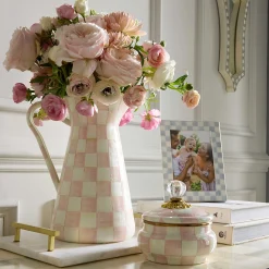 Fall Entertaining|Bar Entertaining|MacKenzie-Childs Rosy Check Large Practical Pitcher