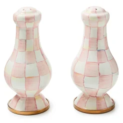 Fall Entertaining|Table Accessories|MacKenzie-Childs Rosy Check Large Salt Pepper Shakers