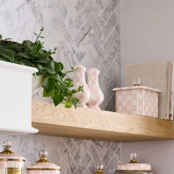 Fall Entertaining|Table Accessories|MacKenzie-Childs Rosy Check Large Salt  Pepper Shakers