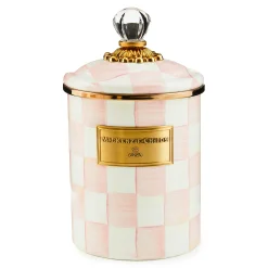 Spring|Room Accents|MacKenzie-Childs Rosy Check Medium Canister