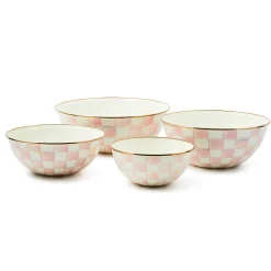 Fall Entertaining|Serveware|MacKenzie-Childs Rosy Check Medium Everyday Bowl