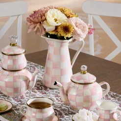 Fall Entertaining|Bar Entertaining|MacKenzie-Childs Rosy Check Medium Practical Pitcher