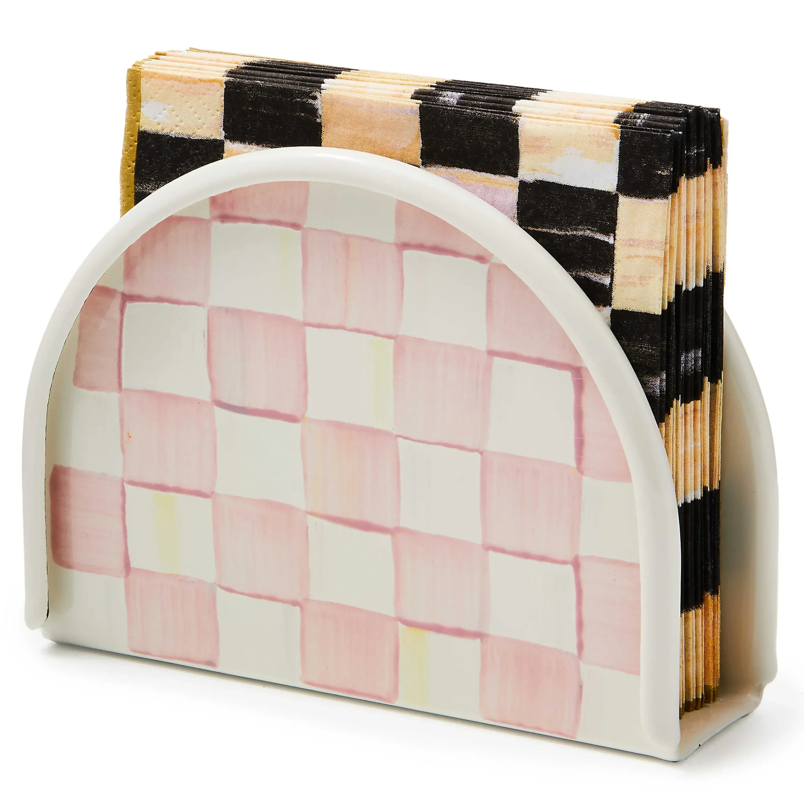 Fall Entertaining|Table Accessories|MacKenzie-Childs Rosy Check Napkin Holder