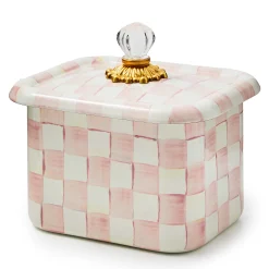 Kitchen Storage & Organization|MacKenzie-Childs Rosy Check Recipe Box
