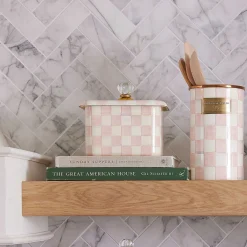 Kitchen Storage & Organization|MacKenzie-Childs Rosy Check Recipe Box