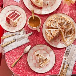 Easter|Spring|MacKenzie-Childs Rosy Check Salad/Dessert Plate