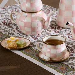 The Coffee Shop|Fall Entertaining|MacKenzie-Childs Rosy Check Saucer