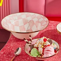 Easter|Spring|MacKenzie-Childs Rosy Check Serving Bowl