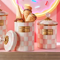 Spring|Room Accents|MacKenzie-Childs Rosy Check Small Canister