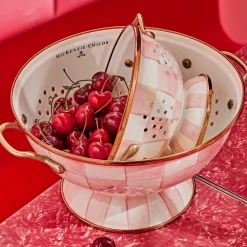 Spring|Kitchen Utensils & Tools|MacKenzie-Childs Rosy Check Small Colander