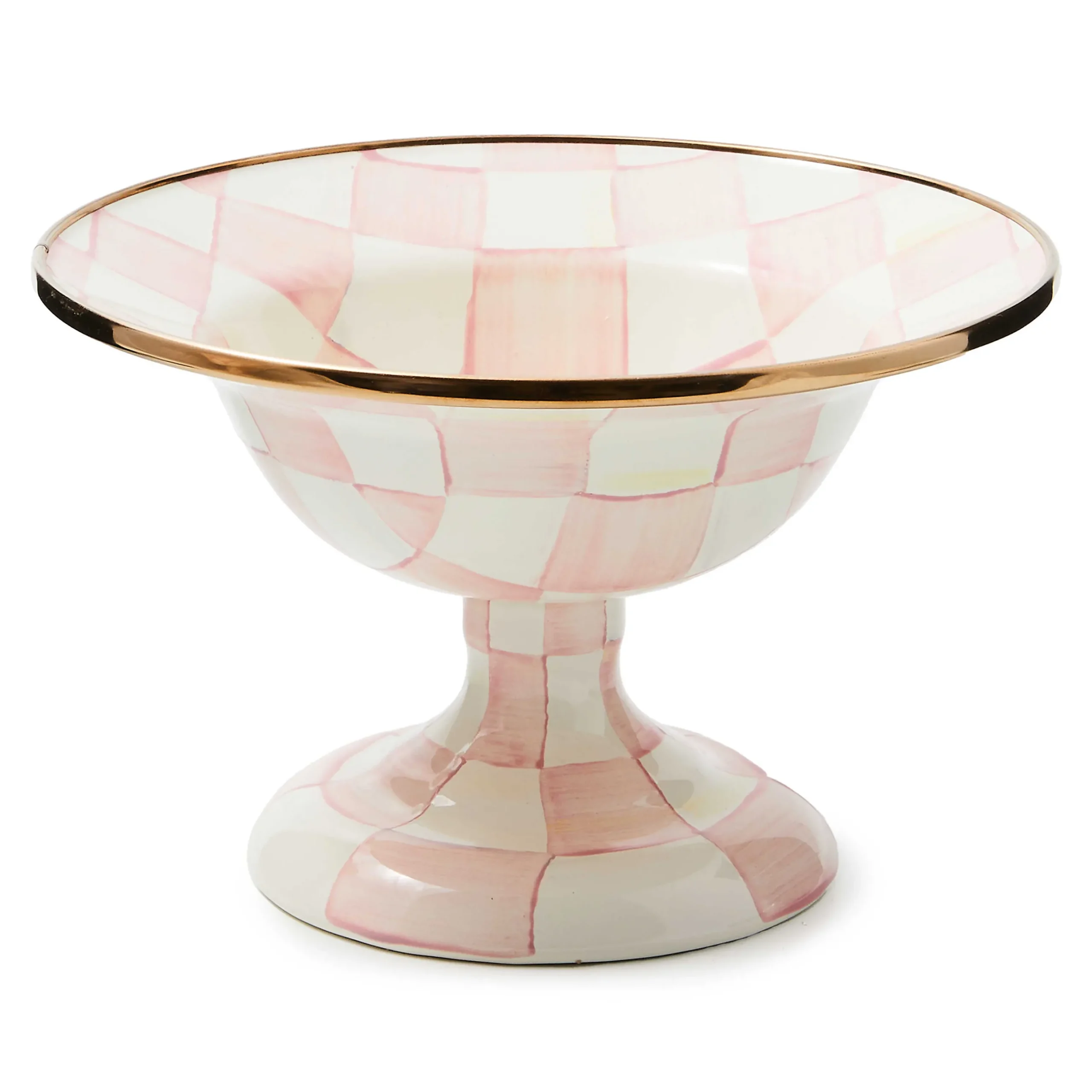 Fall Entertaining|Serveware|MacKenzie-Childs Rosy Check Small Compote