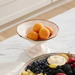 Fall Entertaining|Serveware|MacKenzie-Childs Rosy Check Small Compote