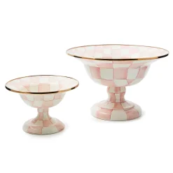 Fall Entertaining|Serveware|MacKenzie-Childs Rosy Check Small Compote