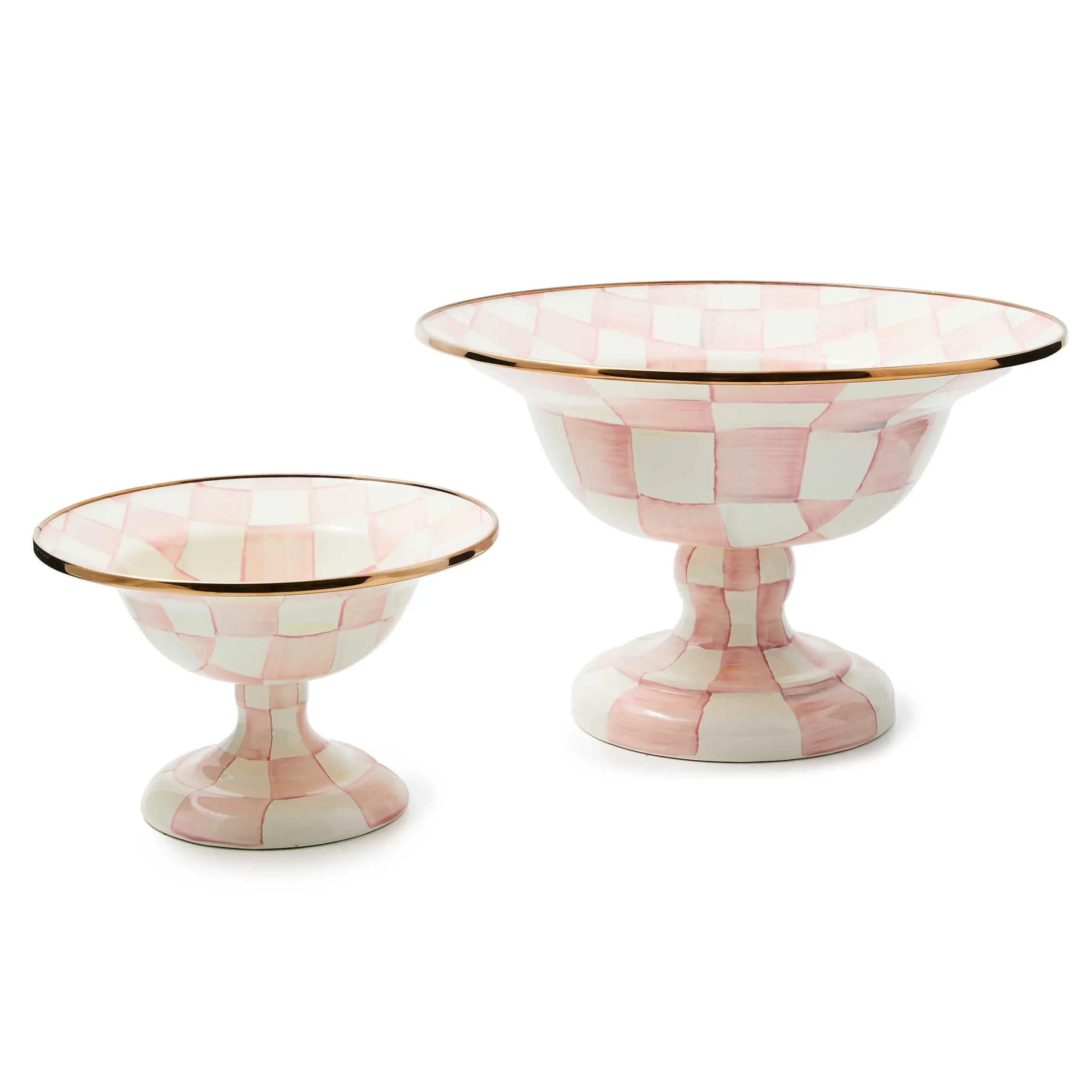 Fall Entertaining|Serveware|MacKenzie-Childs Rosy Check Small Compote
