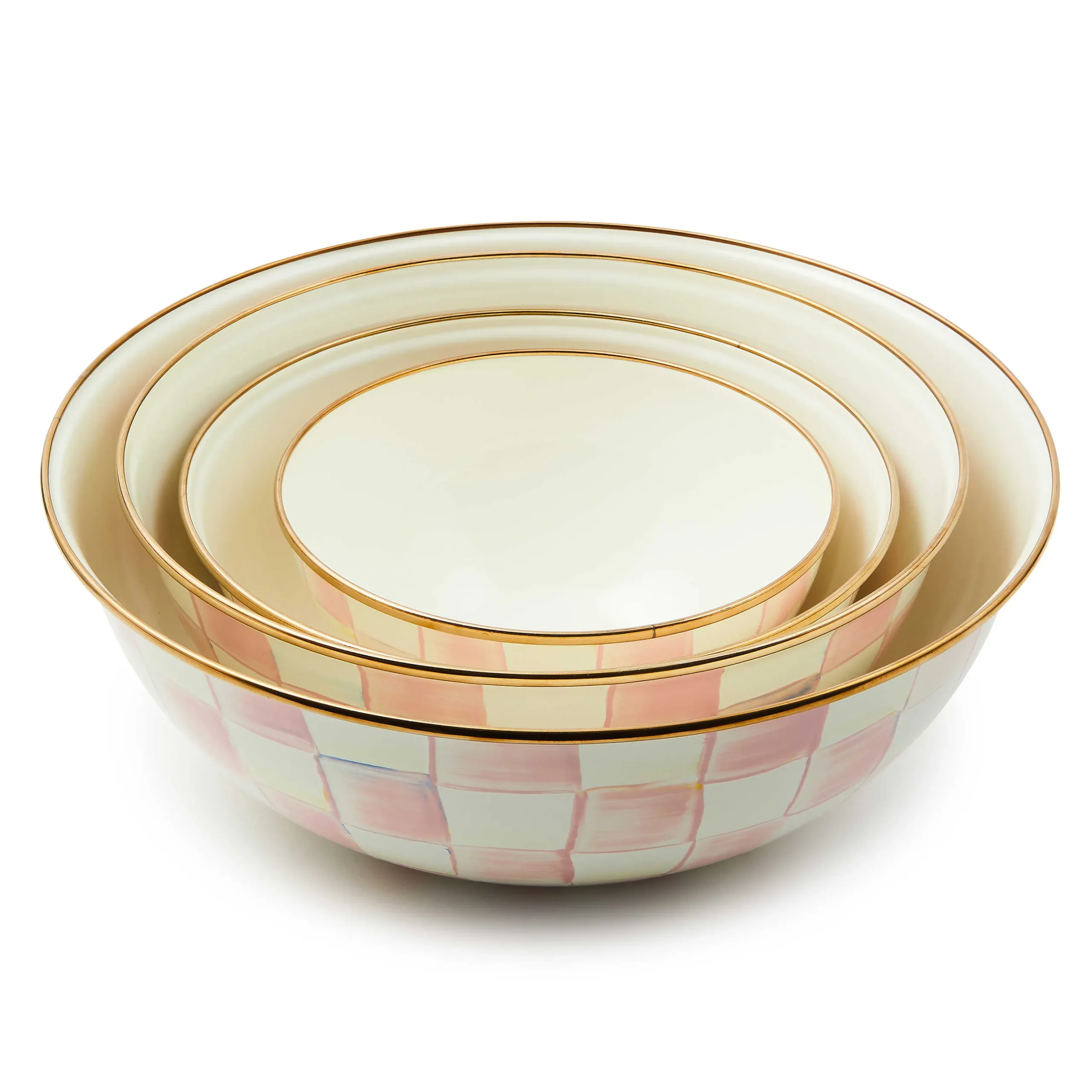 Fall Entertaining|Serveware|MacKenzie-Childs Rosy Check Small Everyday Bowl