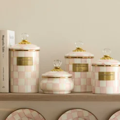 Spring|Bath & Bath Accessories|MacKenzie-Childs Rosy Check Squashed Pot