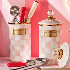 Spring|Kitchen Utensils & Tools|MacKenzie-Childs Rosy Check Utensil Holder