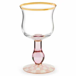 Easter|Spring|MacKenzie-Childs Rosy Check Wine Glass
