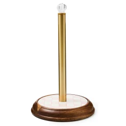 Kitchen Storage & Organization|MacKenzie-Childs Rosy Check Wood Paper Towel Holder