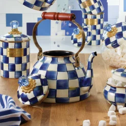 Tea Kettles|MacKenzie-Childs Royal Check 3 Quart Tea Kettle