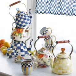 Tea Kettles|MacKenzie-Childs Royal Check 3 Quart Tea Kettle