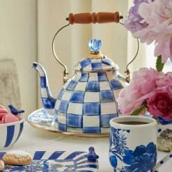 Tea Kettles|MacKenzie-Childs Royal Check 3 Quart Tea Kettle