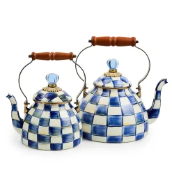 Tea Kettles|MacKenzie-Childs Royal Check 3 Quart Tea Kettle