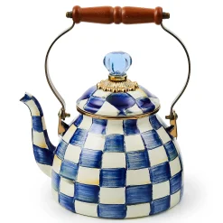 The Coffee Shop|Tea Kettles|MacKenzie-Childs Royal Check 2 Quart Tea Kettle