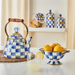 The Coffee Shop|Tea Kettles|MacKenzie-Childs Royal Check 2 Quart Tea Kettle