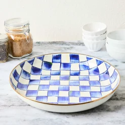 Serveware|MacKenzie-Childs Royal Check Abundant Bowl