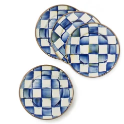 Bar Entertaining|Serveware|MacKenzie-Childs Royal Check Appetizer Plates, Set of 4