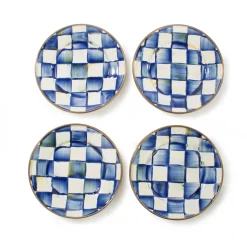 Bar Entertaining|Serveware|MacKenzie-Childs Royal Check Appetizer Plates, Set of 4