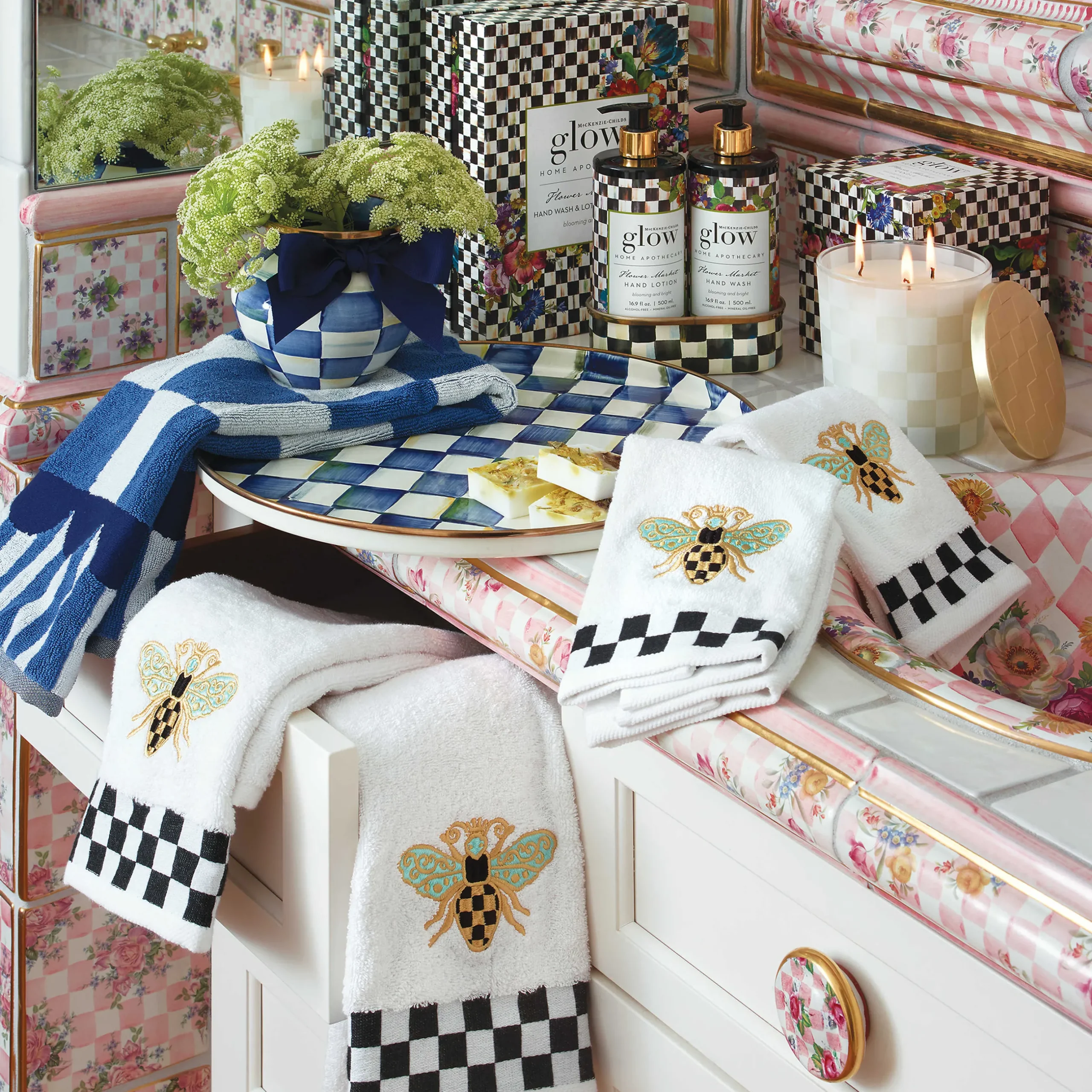 Bath & Bath Accessories|MacKenzie-Childs Royal Check Bath Towel