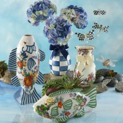 Spring|Greenery & Florals|MacKenzie-Childs Royal Check Blue Hydrangea